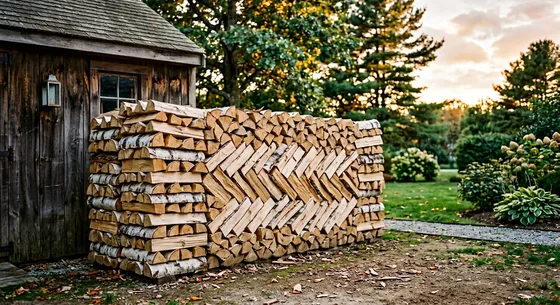 Укладка дров в Ашукине, улица Цветочная, 14